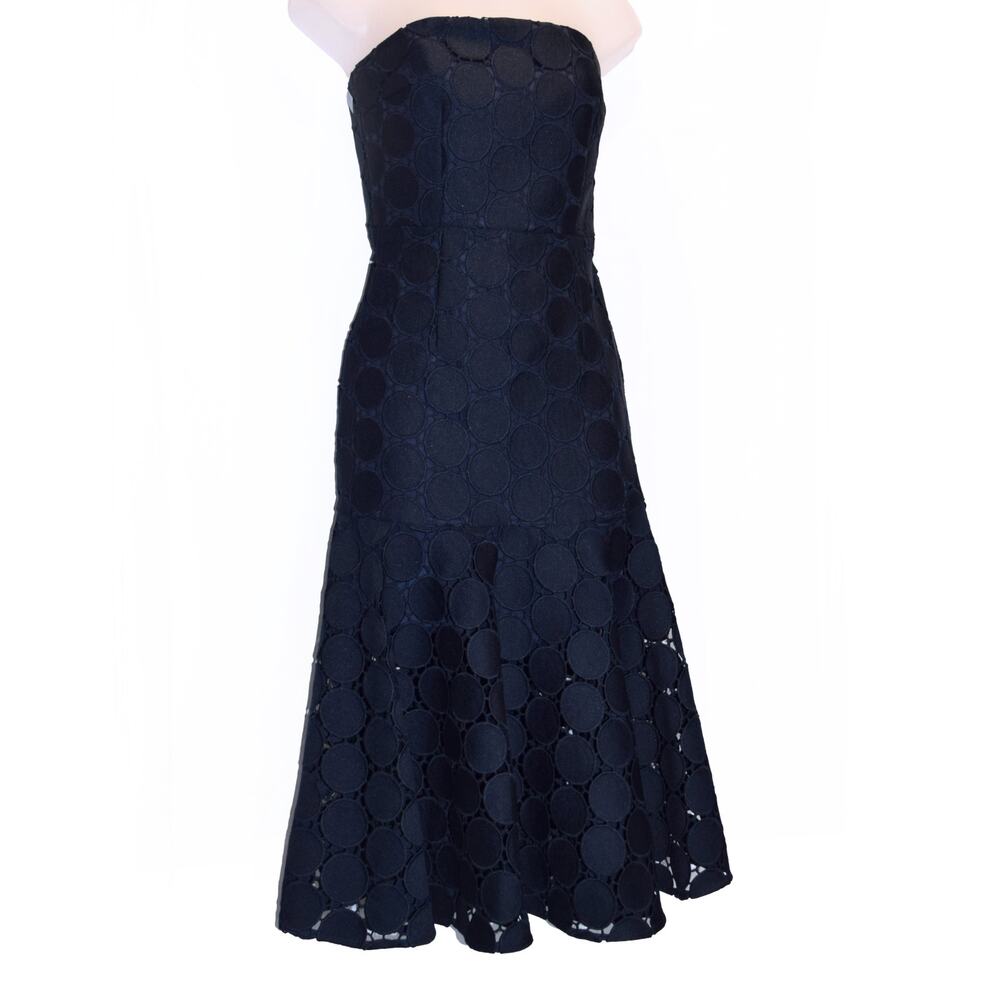 KEEPSAKE THE LABEL Size S Navy Blue Semi Formal Strapless Fit n Flare Mini Dress